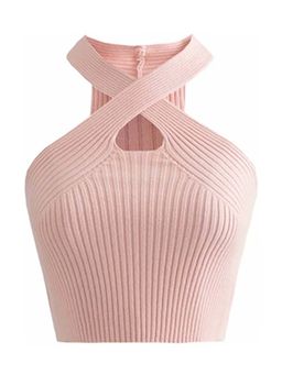 MISS MOSA BY AKANKSHA - Sansa Statement Summer Tank Top Peach