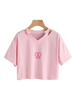 MISS MOSA BY AKANKSHA - Sia Summer Crop Top In Pink