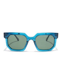 Voyage - Unisex Green Lens and Blue Frame Wayfarer Polarized Sunglasses - Pmg5871