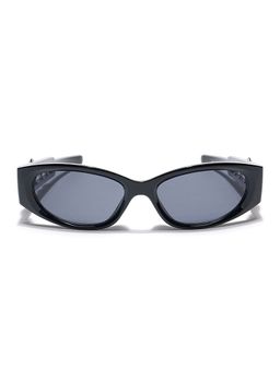 Voyage - Unisex Black Lens and Black Frame Oval Sunglasses - Mg5548