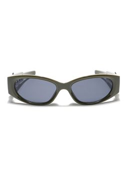 Voyage - Unisex Black Lens and Green Frame Oval Sunglasses - Mg5550