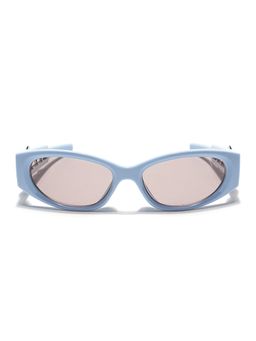 Voyage - Unisex Grey Lens and Blue Frame Oval Sunglasses - Mg5552