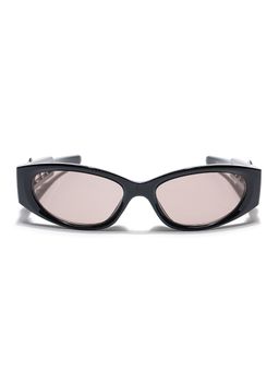 Voyage - Unisex Brown Lens and Black Frame Oval Sunglasses - Mg5554
