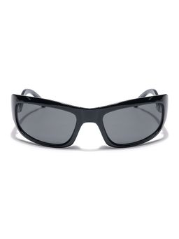 Voyage - Unisex Black Lens and Black Frame Wayfarer Polarized Sunglasses - Pmg5589