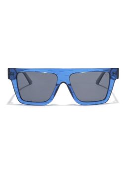 Voyage - Unisex Black Lens and Blue Frame Wayfarer Polarized Sunglasses - Pmg5868