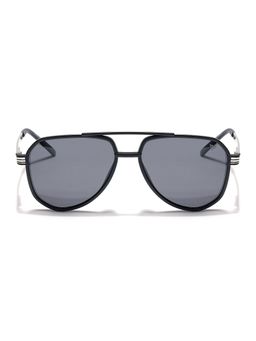 Voyage - Unisex Black Lens and Black Frame Aviator Polarized Sunglasses - Pmg5534