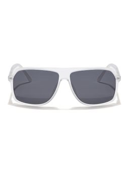 Voyage - Unisex Black Lens and White Frame Wayfarer Polarized Sunglasses - Pmg5531