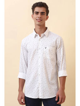 Allen Solly - Men White Print Full Sleeves Casual Shirt