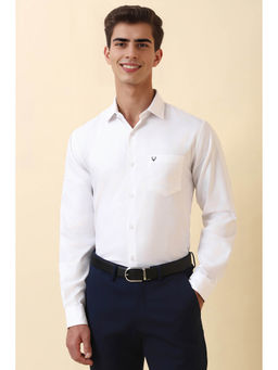 Allen Solly - Men White Solid Full Sleeves Formal Shirt