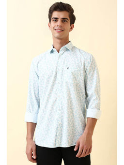 Allen Solly - Men White Print Full Sleeves Casual Shirt
