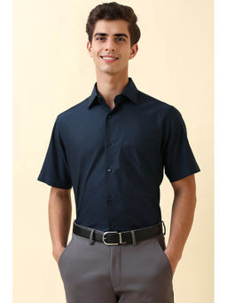 Allen Solly - Men Navy Print Half Sleeves Formal Shirt