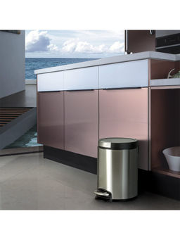 Freelance - Bass Steel Wastebin, Waste Storage Box, Dustbin, Trash Can, Steel, 5 Ltr