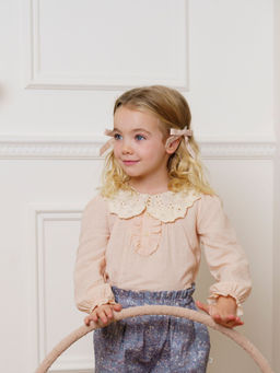 EARLY SUNDAY - Peach Grace Cotton Cambric Feather Print Clips (Pack of 2) (16 Years and above)