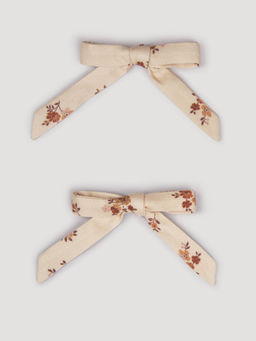 EARLY SUNDAY - Beige Grace Twill Ditsy Bouquet Print Clips (Pack of 2) (16 Years and above)