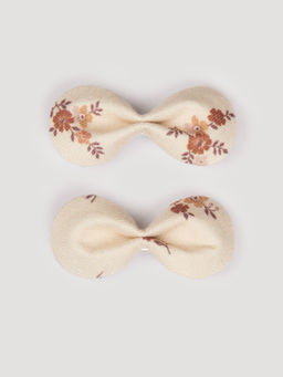 EARLY SUNDAY - Beige Penelope Twill Ditsy Bouquet Print Clips (Pack of 2) (16 Years and above)