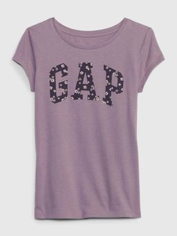GAP - Girls Purple Cotton Round Neck T-shirt