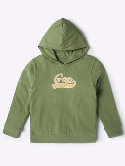 GAP - Boys Green Cotton Hooded Hoodie