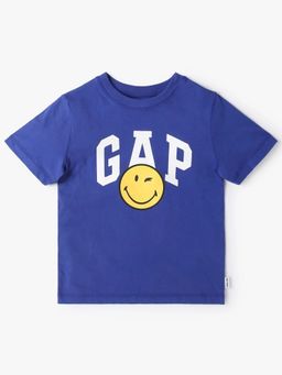 GAP - Boys Blue Cotton Crew Neck T-shirt