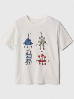 GAP - Boys White Cotton Crew Neck T-shirt