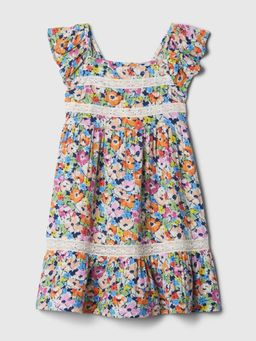 GAP - Girls Multi-Color Cotton Square Neck Dress