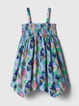 GAP - Girls Blue Cotton Square Neck Dress