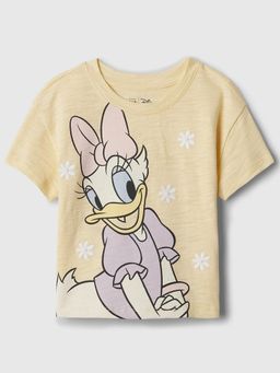 GAP - Girls Yellow Cotton Round Neck T-shirt