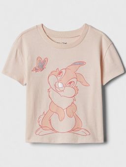 GAP - Girls Pink Cotton Crew Neck T-shirt