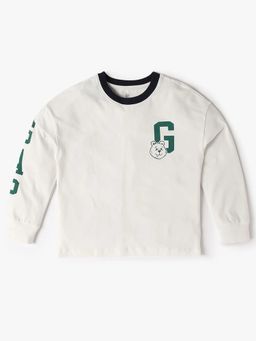 GAP - Boys White Cotton Crew Neck T-shirt