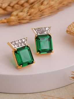 Johori - Elegant Bottle Green Studs