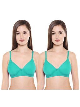 Bodycare - Pack of 2 Premium Push Up/Heavily Padded/T-Shirt Bra In Sea Green Colour