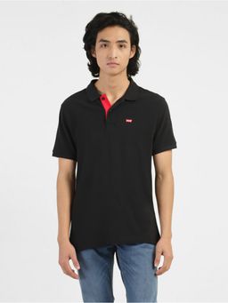 Levi's - Men Black Solid Polo T-Shirt