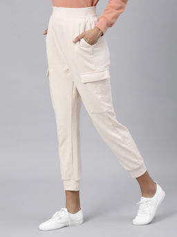 RAREISM - Beige Solid Trackpants