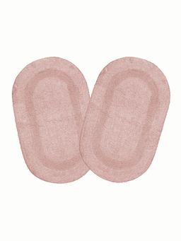 Saral Home - Pink Cotton Multiuse Set of 2 Bathmats - 45 x 70 cm