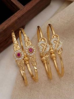 Gahan - Gold Plated Bangle Set for Women (Pack of 4)