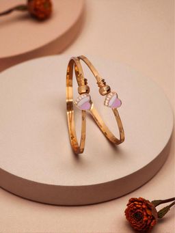 Gahan - Gold Plated Adjustable AD Stone Openable Bangle for Daily Wear