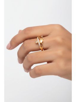 Gahan - Gold Plated Adjustable Ring for Women