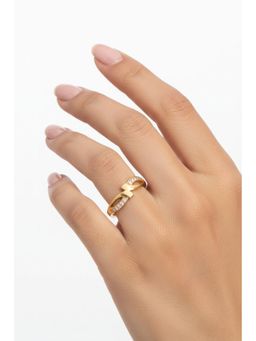 Gahan - Gold Plated Adjustable Ring for Women