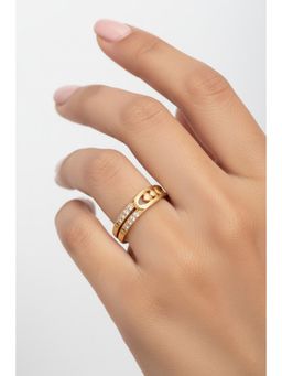 Gahan - Gold Plated Adjustable Ring for Women