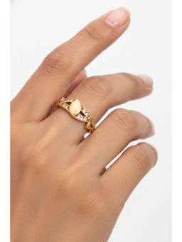 Gahan - Gold Plated Adjustable Ring for Women