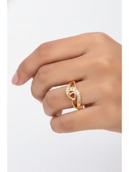 Gahan - Gold Plated Adjustable Ring for Women