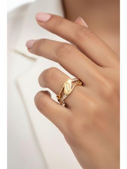 Gahan - Gold Plated Adjustable Ring for Women