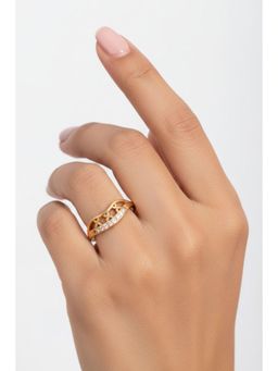 Gahan - Gold Plated Adjustable Ring for Women