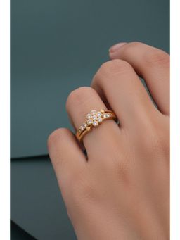 Gahan - Gold Plated Adjustable Ring for Women