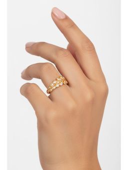 Gahan - Gold Plated Adjustable Ring for Women