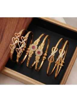 Gahan - Gold Plated Bangle Set for Women (Pack of 6)