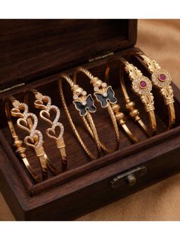 Gahan - Gold Plated Bangle Set for Women (Pack of 6)