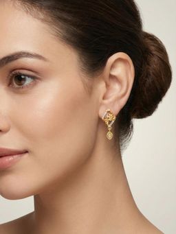Gahan - Drop Earrings for Women Pearl Design with Brass Metal