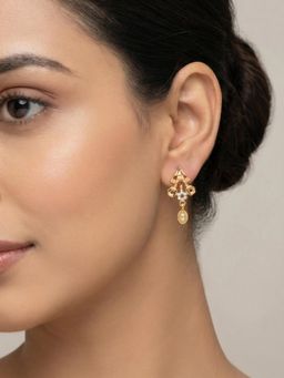 Gahan - Drop Earrings for Women Pearl Design with Brass Metal