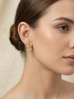 Gahan - Drop Earrings for Women Pearl Design with Brass Metal