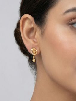 Gahan - Drop Earrings for Women Pearl Design with Brass Metal